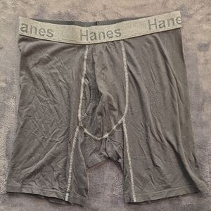 Hanes Black Boxer Briefs Cotton Comfort